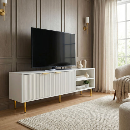 Lowboard TV Meubel Wit 150cm - TV Dressoir