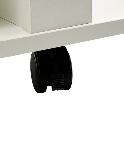TV Lowboard Wit 78 cm - HiFi Bank met Draaibare Bovenplaat