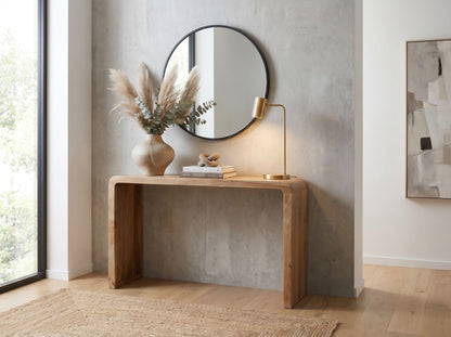 Console tafel Acacia Massief hout 120cm Smal - Moderne Haltafel Houten Dressoir