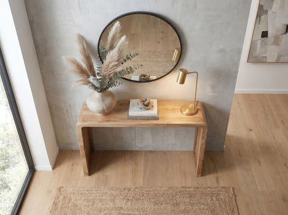 Console tafel Acacia Massief hout 120cm Smal - Moderne Haltafel Houten Dressoir