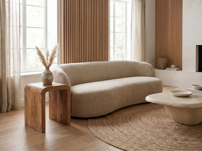 Bijzettafel C Vorm Acacia Massief Hout 45cm Aanrechttafel Modern