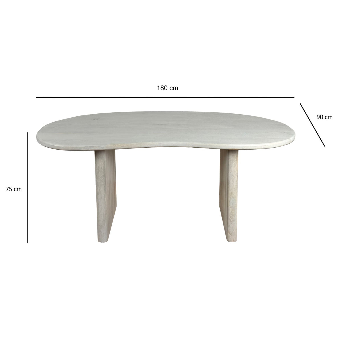 Bureau 180x90x75 cm Mango Massief Houten Computerbureau