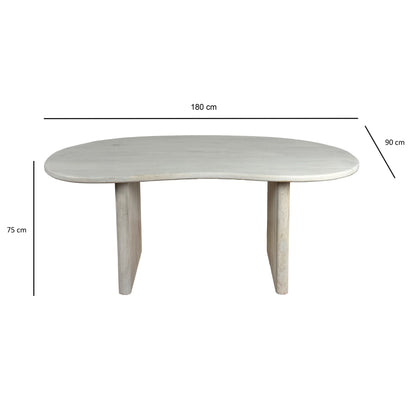 Bureau 180x90x75 cm Mango Massief Houten Computerbureau