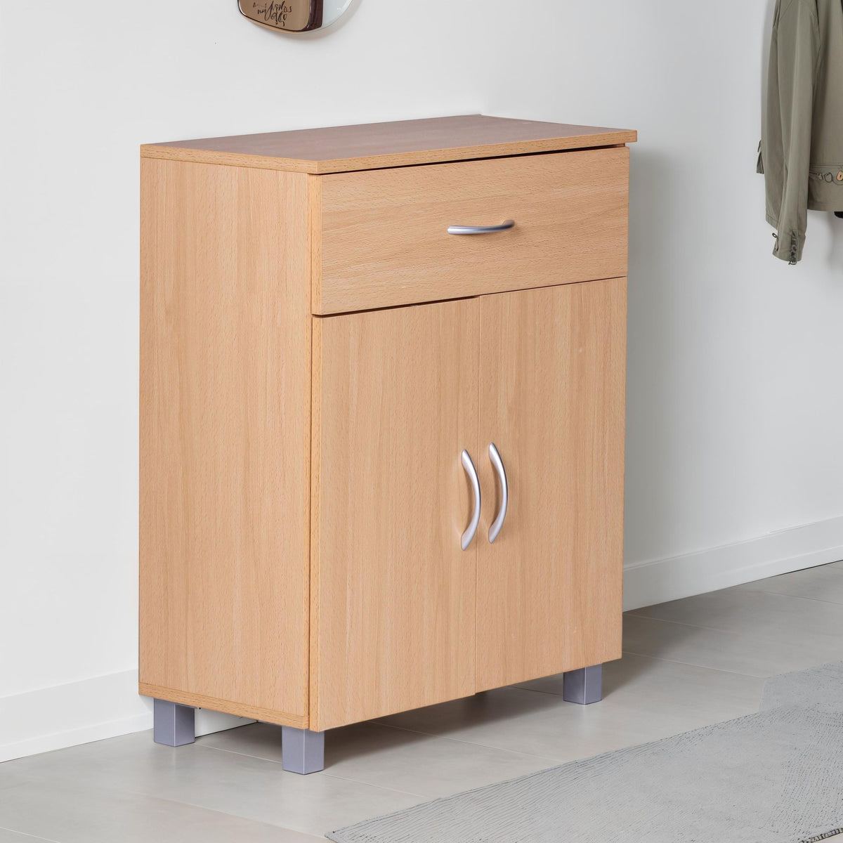 Schoenenkast met lade en 2 deuren 60×75×30 cm