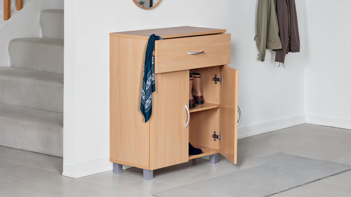 schoenenkast met lade en 2 deuren 60×75×30 cm