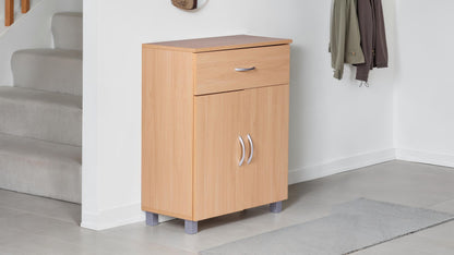 schoenenkast met lade en 2 deuren 60×75×30 cm
