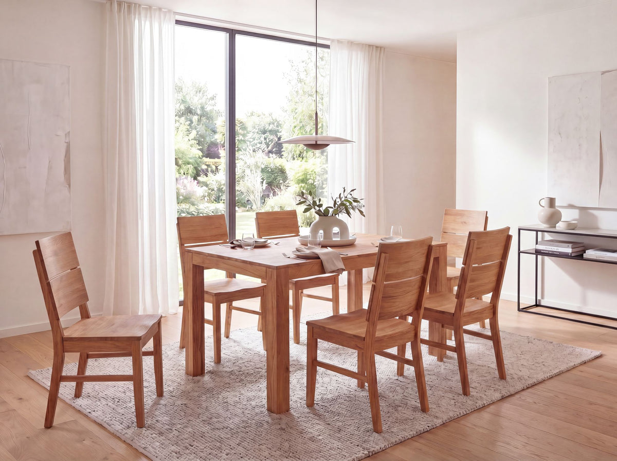 Eettafel 120 - 200 cm Acacia Massief Hout Tijdloos