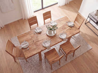 Eettafel 120 - 200 cm Acacia Massief Hout Tijdloos