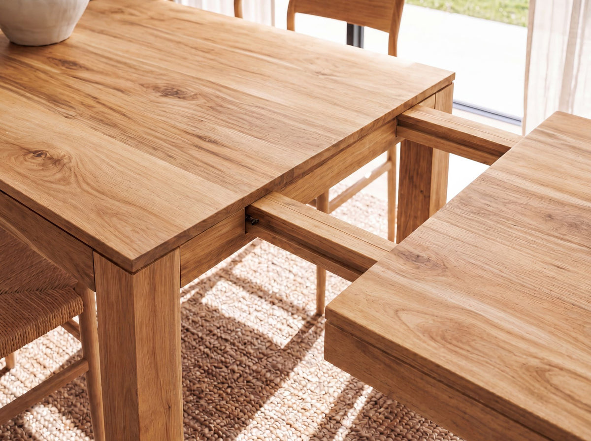 Eettafel 160 - 240 cm Acacia Massief Hout Tijdloos