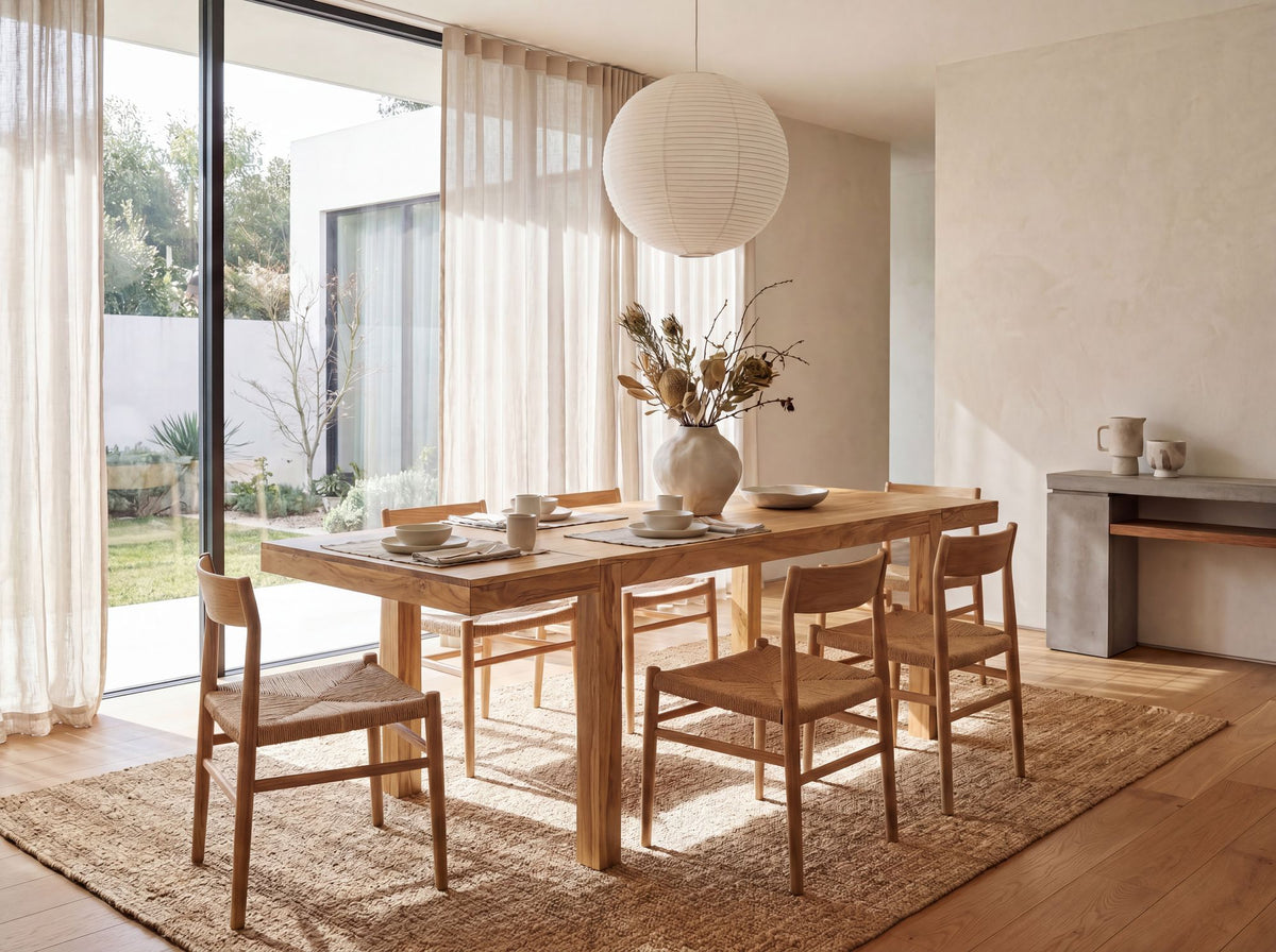 Eettafel 160 - 240 cm Acacia Massief Hout Tijdloos