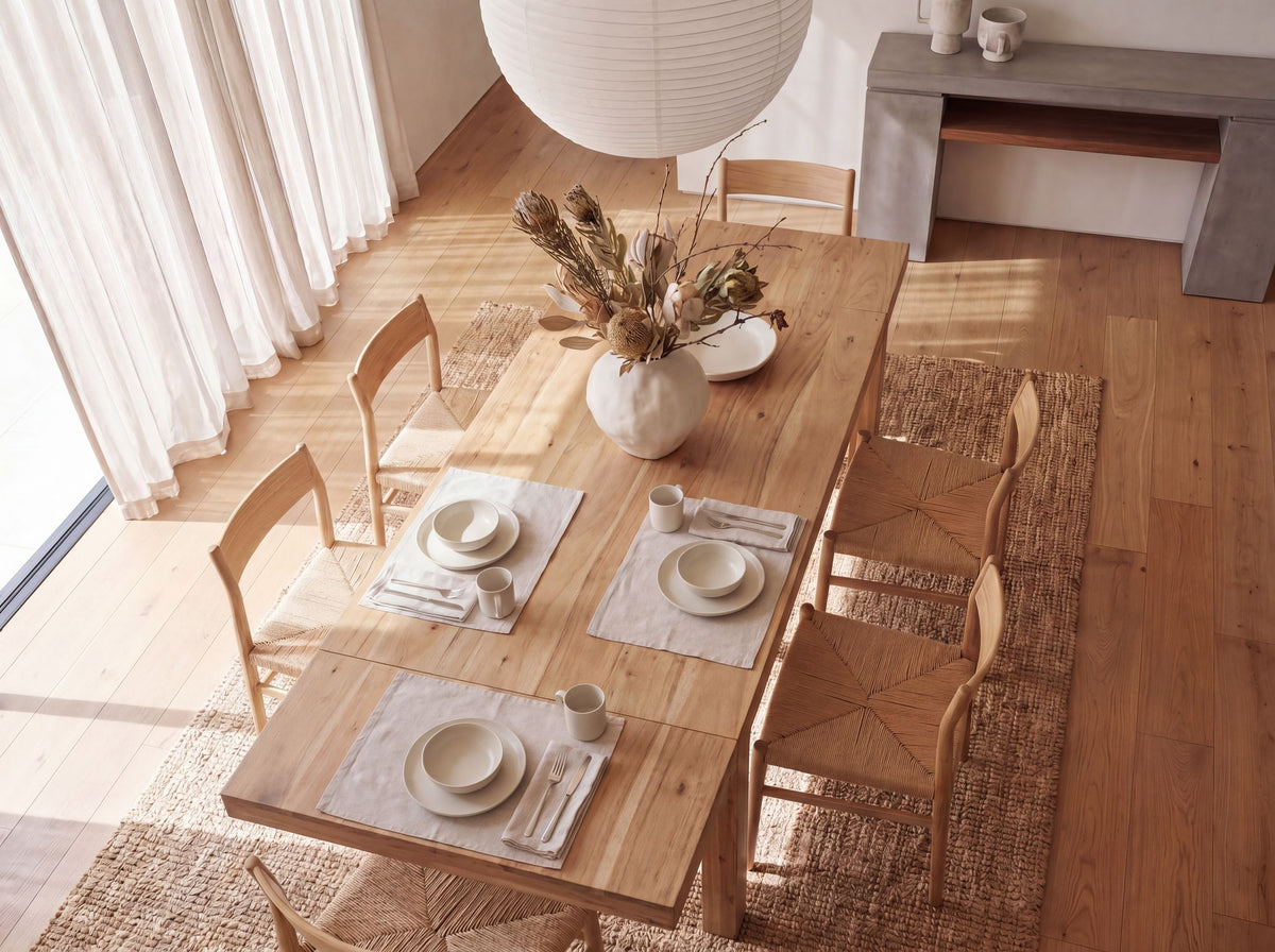 Eettafel 160 - 240 cm Acacia Massief Hout Tijdloos