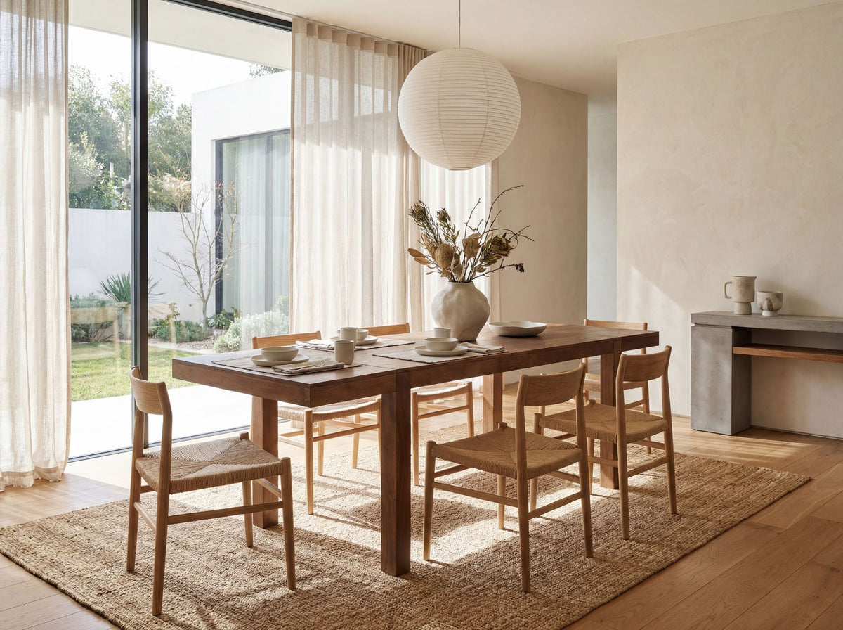 Eettafel 160 - 240 cm Acacia Massief Hout Tijdloos
