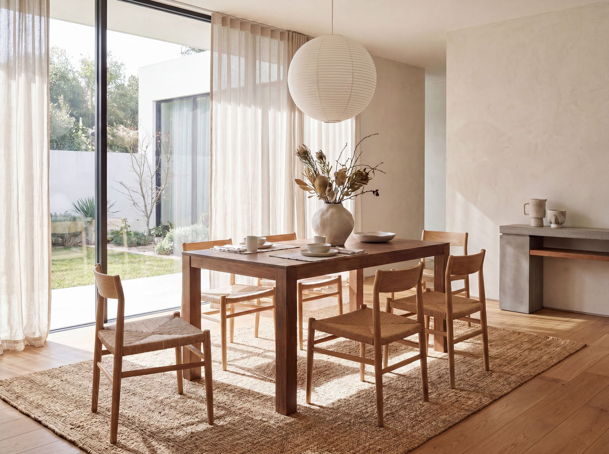 Eettafel 160 - 240 cm Acacia Massief Hout Tijdloos