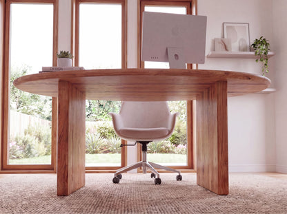 Bureau 180x90x76 cm Acacia Massief Hout Computertafel Retro
