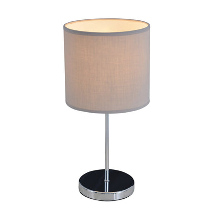 Tafellamp "New York", klassieke metalen tafellamp met tekstbladen in grijs, met E27 -aansluiting, 38,5 cm hoog, perfect voor woonkamer, eetkamer, gang en kantoor