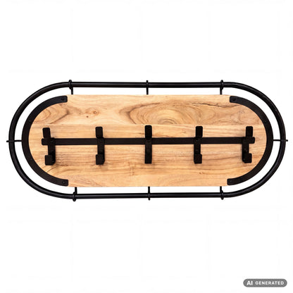 Wandgarderobe Acacia Massief Hout 80cm