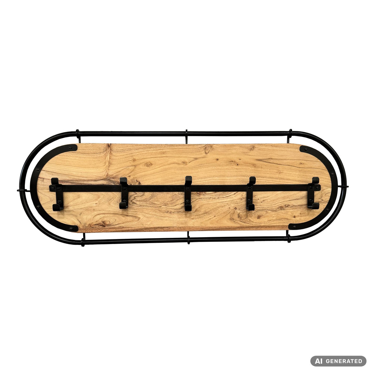 Wandgarderobe Acacia Massief Hout 100cm
