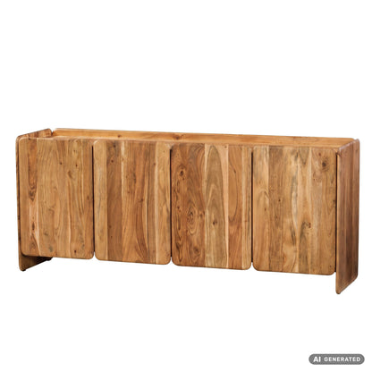 Dressoir Acacia Massiefhout 180cm - Dressoir met 4 deuren