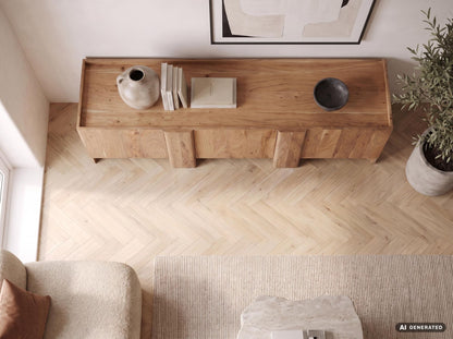 Sideboard Acacia Massief Hout 165cm - Laag Dressoir met 3 Deuren