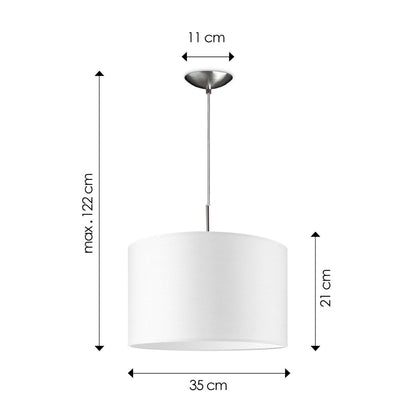 Home Sweet Home hanglamp Tube Deluxe, E27, wit, 35cm