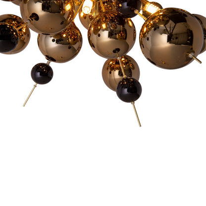 Hanger lamp "explosie" van metaal en glas, G9 -versies, hangende lamp voor eetkamer, woonkamer, gang of kantoor, Øca. 65 cm