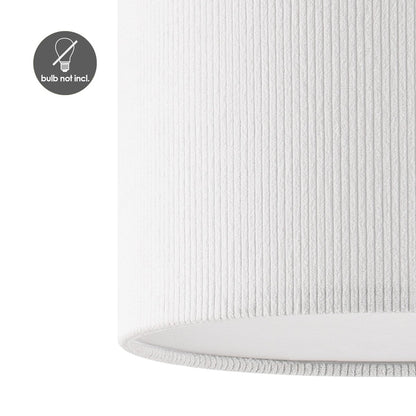Home Sweet Home Cylindrische Corduroy Plafondlamp - Wit - ø30 x 17 cm