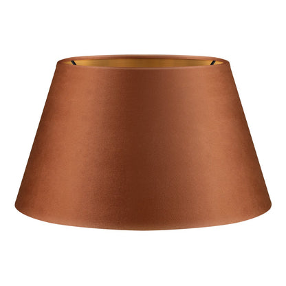 Home Sweet Home Velvet Lampenkap - Bruin + goud - ø30 x 17 cm