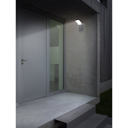 LED -buitenmuurlamp "Orbis", gemaakt van metaal en plastic in antraciet, met geïntegreerde LED