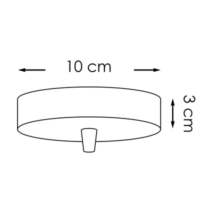 Home Sweet Home - Plafondkap 1L - Zwart - Rond - ø10 x 5 cm