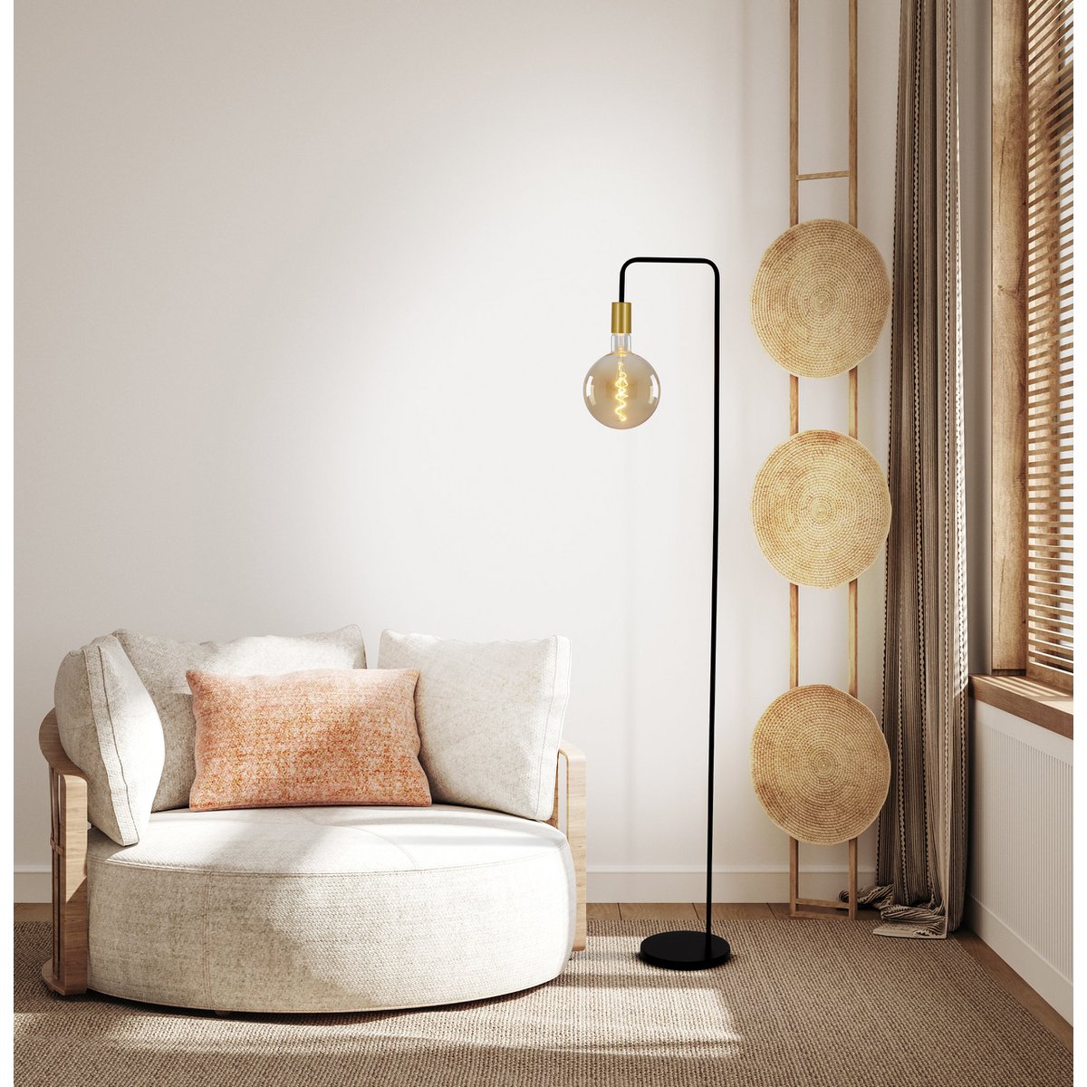 LED -lamp "Dilly Max", 5 watt, gloeilamp gemaakt van metaal en glas, warm wit, E27 Socket LED, decoratieve LED -lamp ca.