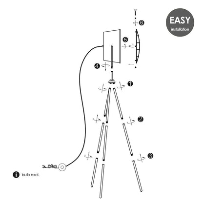 Home Sweet Home Clemento 163 - Industri?le Vloerlamp Beton