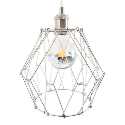 Metalen hanglamp "Fyn" d:40cm zilverkleurig