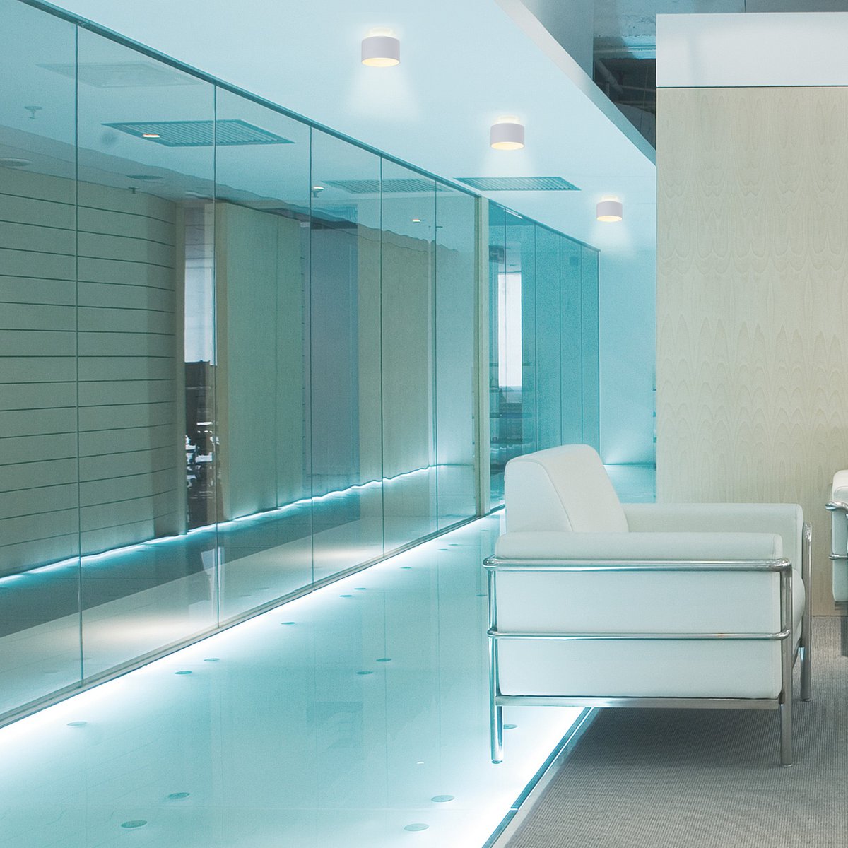 LED Spot "Trios" Ø 10 cm wit, gemaakt van metaal en plastic met geïntegreerde LED's