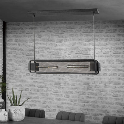 Home Sweet Home Hanglamp Weave - Zwart - 80x12x150cm