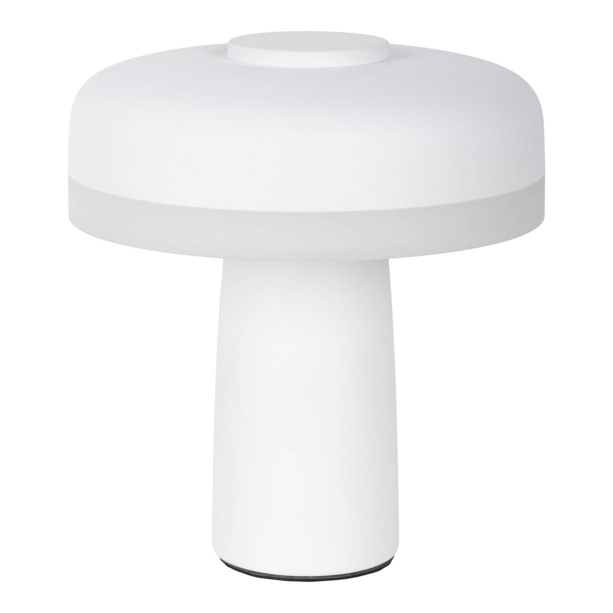 Draadloos tafellicht "Pilu", 16,5 cm hoog, boven Ø van 15 cm, metaal in wit, wit plastic, geïntegreerde LED's, 280 lumen, dimpelbaar door aanraaksensor, warm wit wit