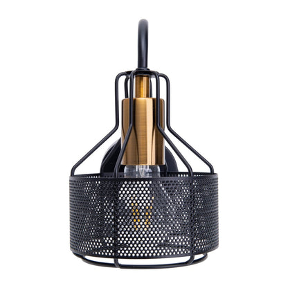 1er Wall Lamp Spot "Foro" gemaakt van metaal in het zwart, met E27 -versie, ongeveer 22 x 13,5 x 23 cm. Stijlvolle verlichting voor woonkamer, eetkamer of keuken.