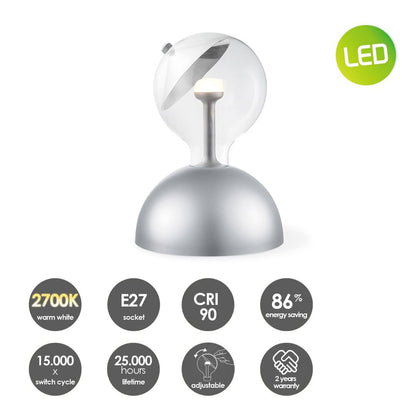 Home Sweet Home Hanglamp Move Me Bumb Cone 5.5W 2700K grijs-zilver-wit