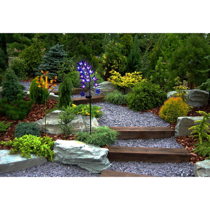 LED ZONNELIJKE LICHT "Viola", voor buiten, metal Earth Skeer in Violet, met geïntegreerde LED