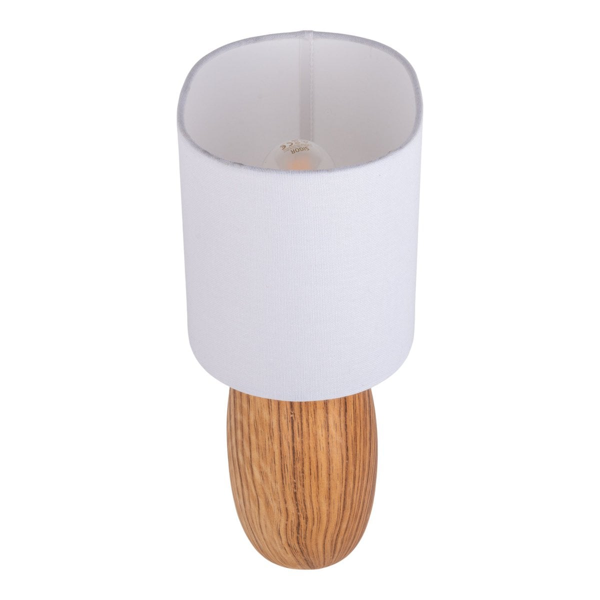 Keramische tafellamp "Woody" - Keramische tafellamp met tekstbladen in de natuur, E14, tafellamp voor woonkamer of kantoor