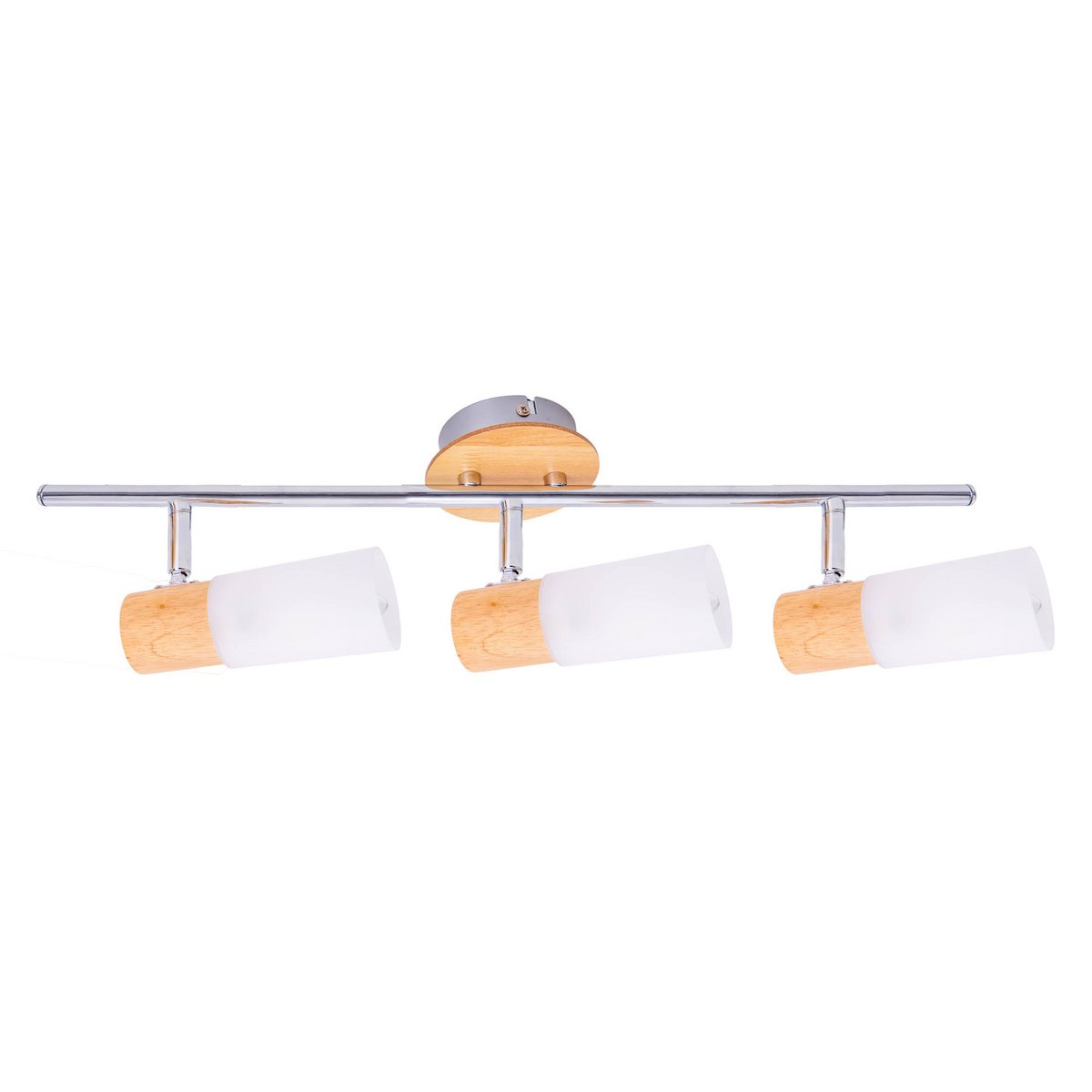 3 Wandplafondspot "Todtnau", metaal, glas en plastic, E14, 47 cm lang