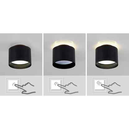 LED Spot "Trios" Ø 10 cm zwart, gemaakt van metaal en plastic met geïntegreerde LED's