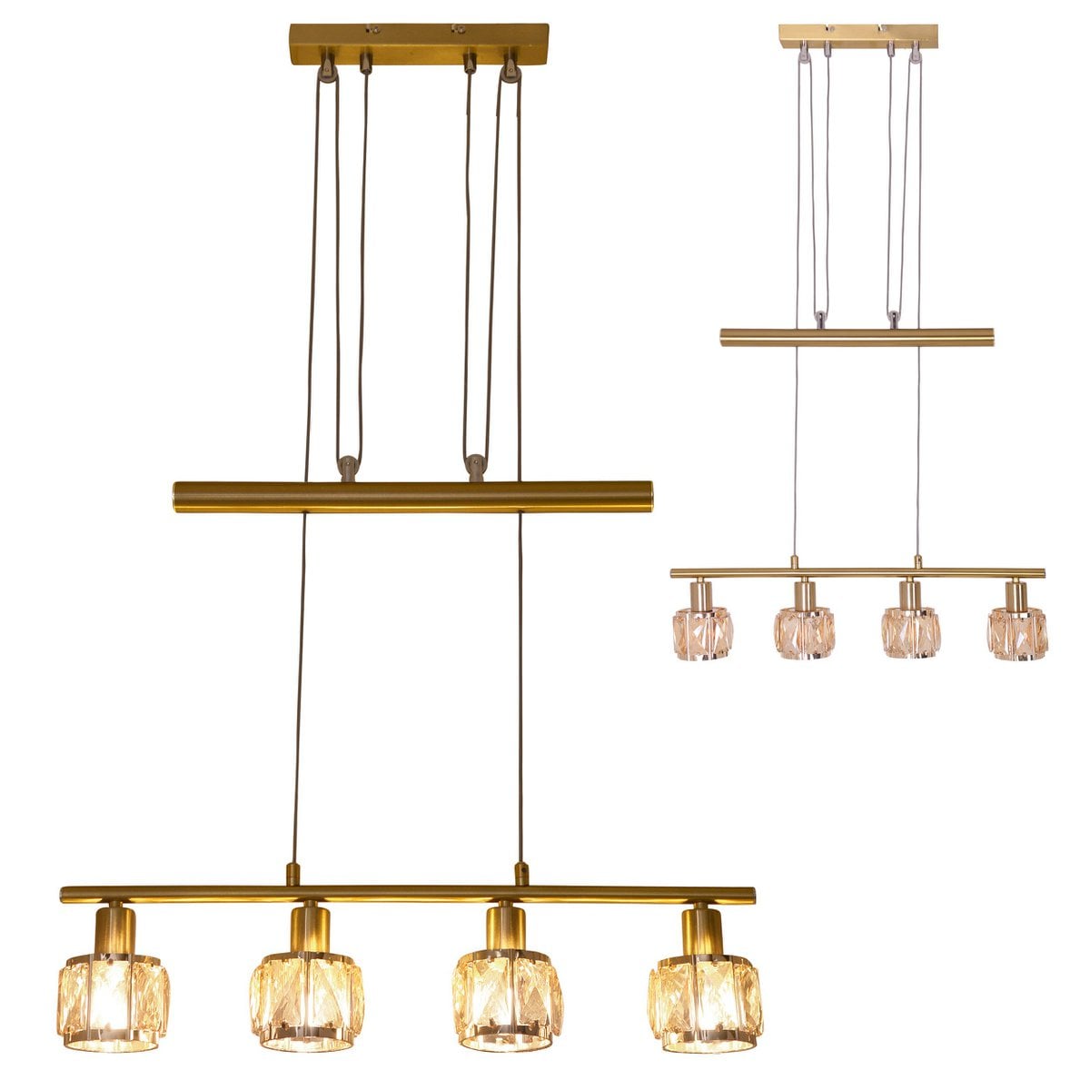 LED balanceerpendellamp "Josefa" E14 kooldraad