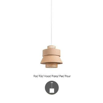 Home Sweet Home Lampenkap Cane Weave rond naturel - B:30xD:30xH:29cm