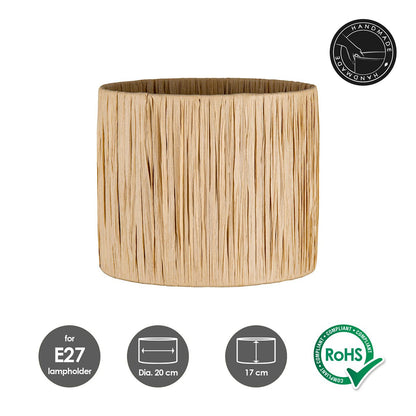 Home Sweet Home Raffia Lampenkap - beige - ø20 x 17 cm