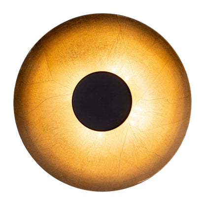 LED -plafondlamp "Firenze" metalen plafondlamp in het zwart en goud, stevig geïnstalleerd, verlichting voor woonkamer, kantoor of de toegangsstang 40 cm diameter