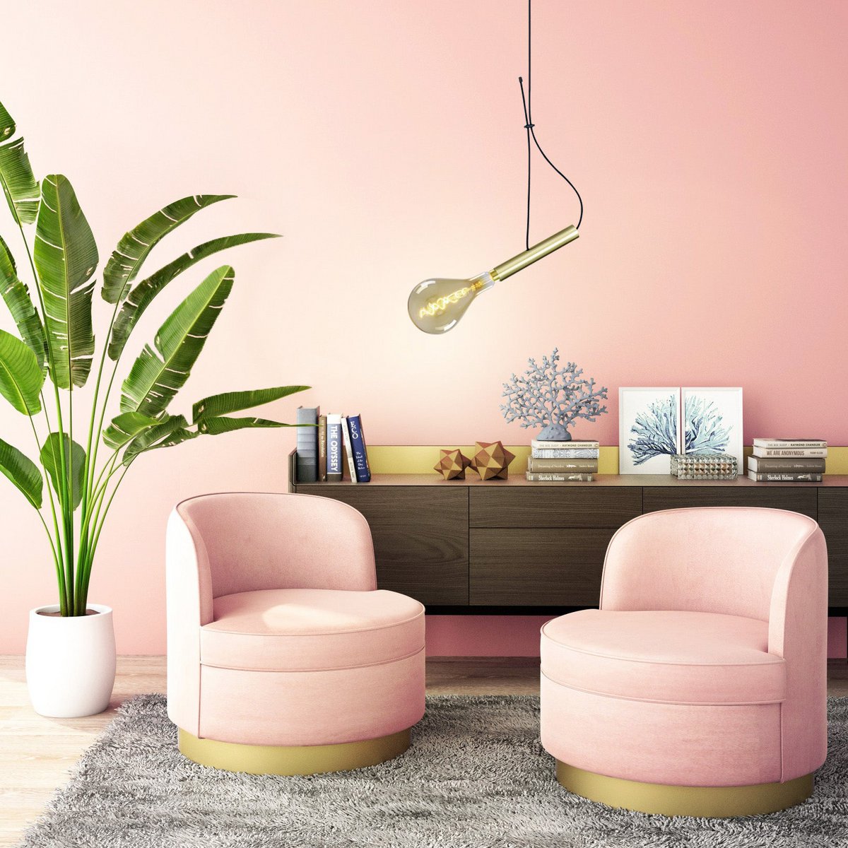 Metal Baldachin met textielkabel "Corbatin", messing, E27 -versie, verlichting voor woonkamer of kantoor