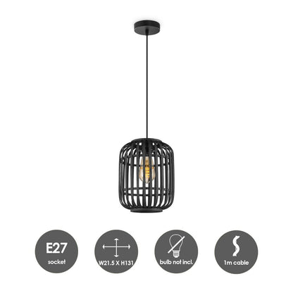 Home Sweet Home Bohemien Hanglamp Bamboe kap Ø21.5 x 131 cm (B X H)