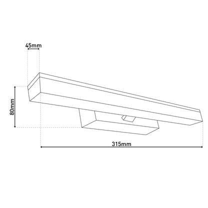 LED wandlamp "Vareta" l:31.5cm