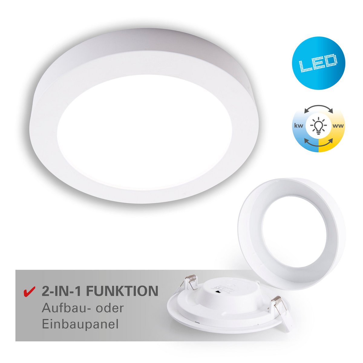 LED ON/UPDATE LAMP "Complex" D: 24,6 cm