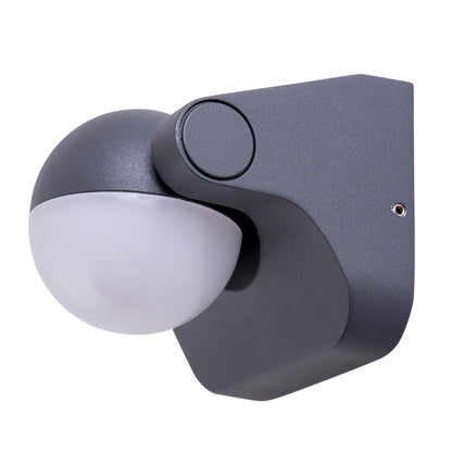 LED -wandlamp "Pallas", gemaakt van metaal en plastic in antraciet, met geïntegreerde LED